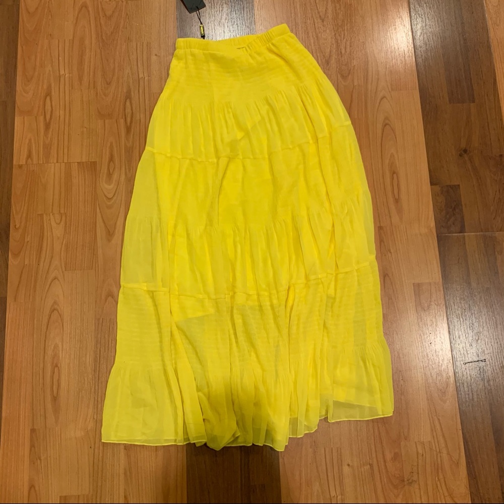 Yellow long skirt